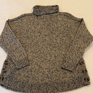 Westbound Black and Gray Turtleneck Sweater